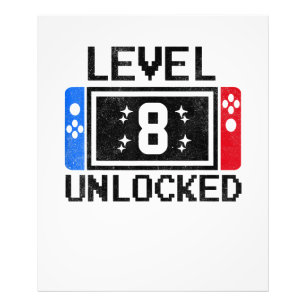 Impression Photo Cadeaux de 8 ans Niveau 8e Jeu vidéo pour garçon d