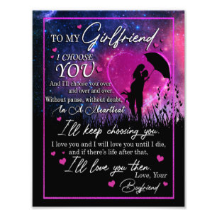 Impression Photo Cadeaux de copine   Lettre à ma petite amie