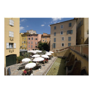 Impression Photo Café extérieur, Place de l'Eveche, Grasse,