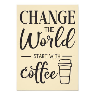Impression Photo Café Lover Commencer Avec Café