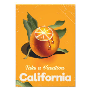 Impression Photo California Orange Retro