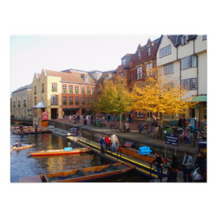 Impression Photo Cambridge. Vue depuis le pont Magdalene. Phototypi