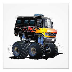 Impression Photo Camion monstre de dessin animé