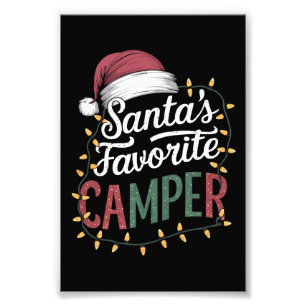 Impression Photo Camping Noël Le cadeau préféré de Santa pour campe