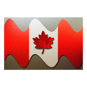 Impression Photo Canada Flag-Chrome par Shirley Taylor