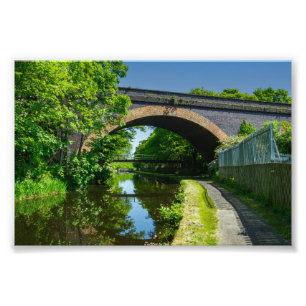 Impression Photo Canal large de Huddersfield et viaduc du moulin de