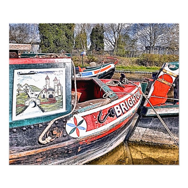 IMPRESSION PHOTO CANAL NARROWBOATS (Devant)