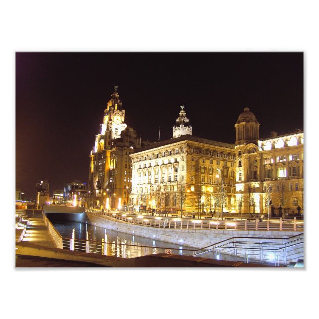 Impression Photo Canal & Trois Graces, Pier Head, Liverpool, Royaum (Devant)