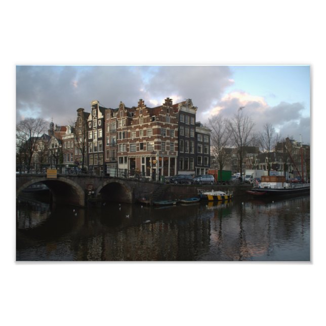 Impression Photo Canaux à Amsterdam (Devant)