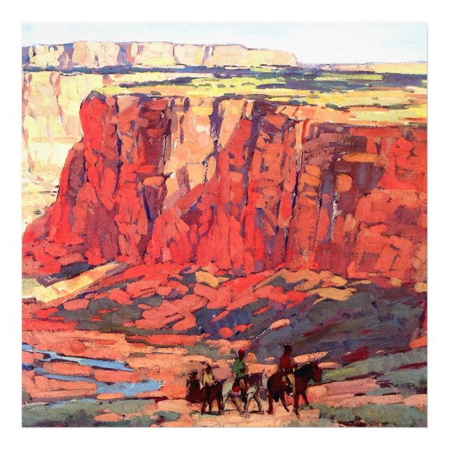 Impression Photo "Canyon Riders" Art occidental par Edgar Payne (Devant)
