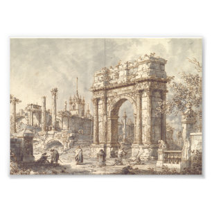 Impression Photo Caprice avec un arc de triomphe romain