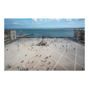 Impression Photo Carré du commerce d'en haut à Lisbonne, Portugal