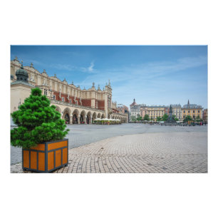 Impression Photo Carré principal dans la vieille ville de Cracovie,