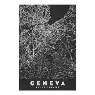Impression Photo Carte ancienne de Genève Suisse