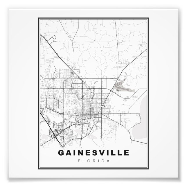 Impression Photo Carte de Gainesville (Devant)