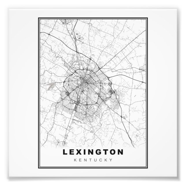 Impression Photo Carte de Lexington (Devant)