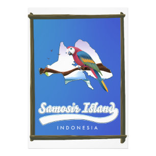 Impression Photo Carte de voyage de Samosir Island Indonésie