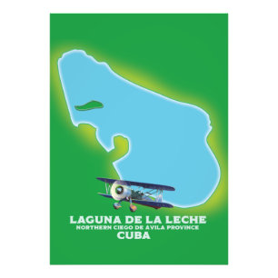 Impression Photo Carte du lac Laguna de la Leche Cuba
