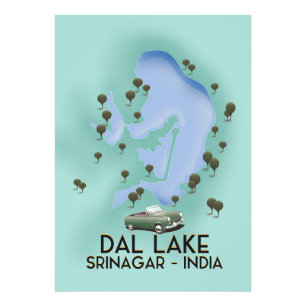 Impression Photo Carte du lac Tanganyika African Great lake