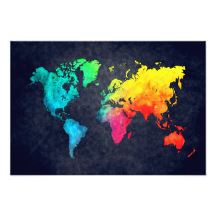 Impression Photo carte du monde