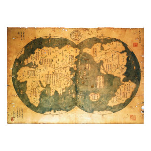 Impression Photo Carte du monde de 1418 Chinois par Gavin Menzies
