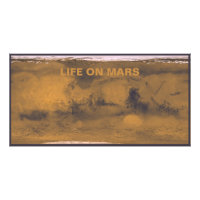 Carte du monde de Mars Red Planet par satellite