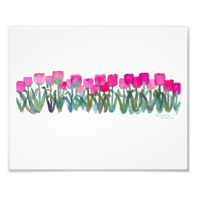 Impression Photo Carte Tulipe rose ressort (Devant)