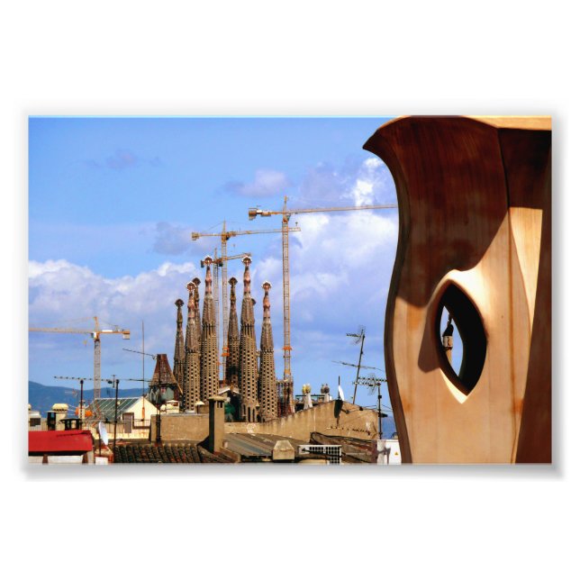 Impression Photo Casa Mila Sagrada Familia Barcelone Espagne (Devant)
