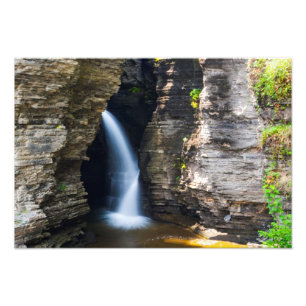 Impression Photo Cascade d'entrée, Watkins Glen, New York