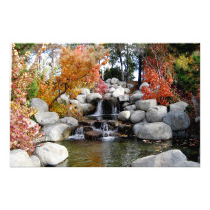 Impression Photo Cascade pittoresque Colorful Trees and Rocks Poste