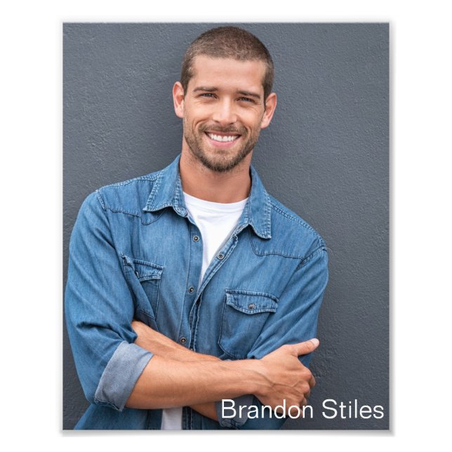 Impression Photo Casting Call Headshots - Texte Lt 8x10 entièrement (Devant)