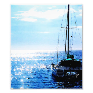 Impression Photo Catamaran dans de belles eaux de la Dominique