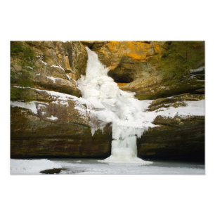 Impression Photo Cedar Falls en hiver, collines de Hocking, Ohio