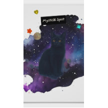 Céleste Chat Noir Esprit Mystique Animal Cosmique
