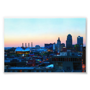 Impression Photo Centre-ville de Kansas City à Sunset