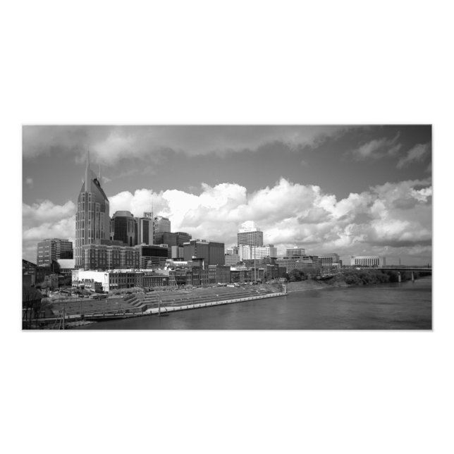 Impression Photo Centre-ville de Nashville Skyline (Devant)