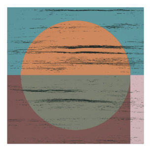 Impression Photo Cercle Orange Et Vert