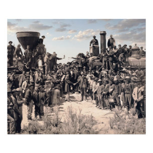 Impression Photo Cérémonie du Golden Spike Railroad 1869