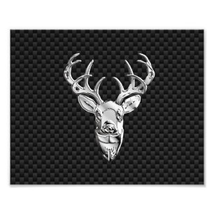 Impression Photo Cerf sauvage d'argent sur le décor de fibre de car