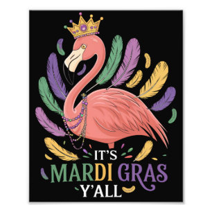 Impression Photo C'est son déguisement de flamant Mardi Gras les am