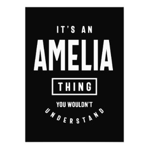 Impression Photo C'est une chose Amelia : cadeau de prénom personna
