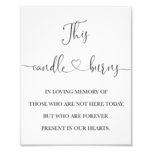 Impression Photo Cette Bougie Brûle Dans Love Memory Mariage Signal