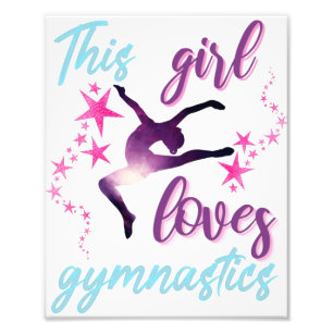 Impression Photo Cette Fille Aime La Gymnastique Étoiles Leap