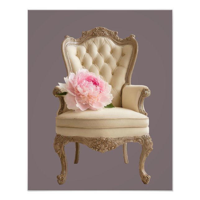 Impression Photo Chaise d'aile Queen Anne avec poitrine rose (Devant)