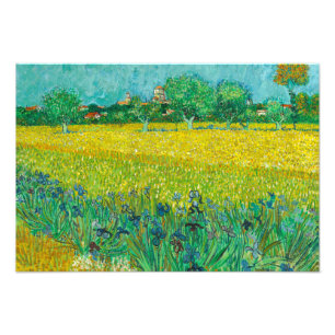 Impression Photo Champ avec Iris près d'Arles par Vincent van Gogh