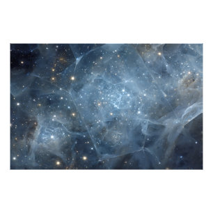 Impression Photo Champ d'étoiles de nébuleuse fracturée Géométrie c