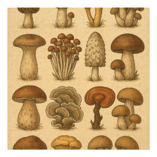 Impression Photo Champignons vintages