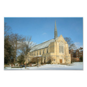 Impression Photo Chapelle Harbison en hiver au Grove City College