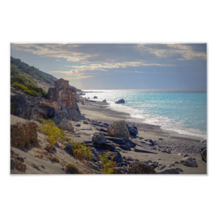 Impression Photo Chapelle sur la plage - Île de Crète, Grèce