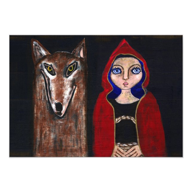 Impression Photo Chaperon rouge et loup (Devant)